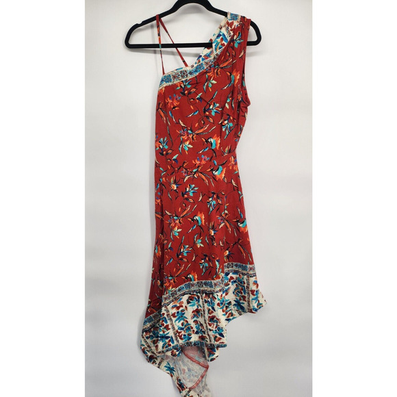 NWT Anthropologie Sleeveless Asymmetrical Floral Linen Midi Dress Sz 12 #9K404 - Picture 2 of 14